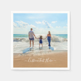 Aangepaste foto tekst servetten met uw eigen ontwe