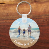 Aangepaste foto-tekst Sleutelhanger Foto's van je (Voorkant)