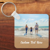 Aangepaste foto-tekst Sleutelhanger Foto's van je  (Voorkant)
