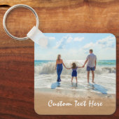 Aangepaste foto-tekst Sleutelhanger Gift je famili (Voorkant)