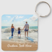 Aangepaste foto-tekst Sleutelhanger Gift je famili (Achterkant)