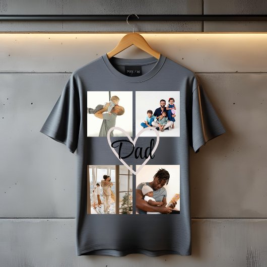 Aangepaste Foto & Tekst Vaderdag T-shirt