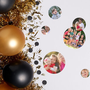 Aangepaste foto tekst verjaardag bruiloft tafel confetti