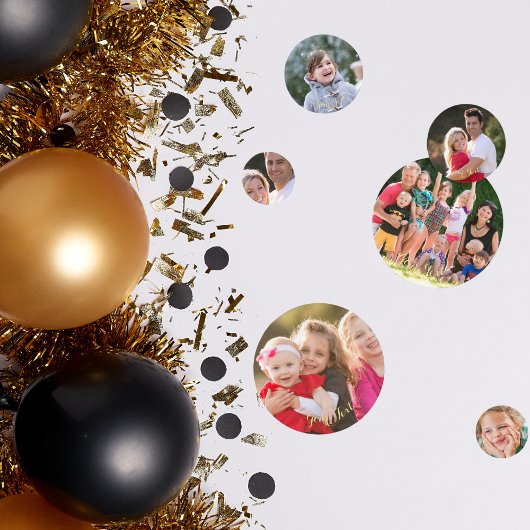 Aangepaste foto tekst verjaardag bruiloft tafel confetti