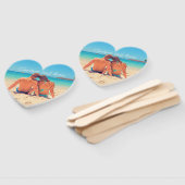 Aangepaste foto-tekstafel voor uw ontwerp - Koppel Handwaaier (Niet-gemonteerd)