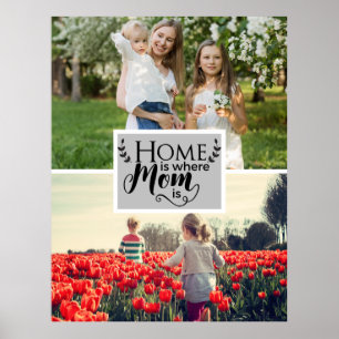 Aangepaste foto   Thuis is waar mama Poster is