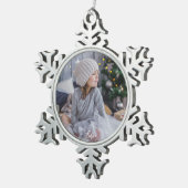 Aangepaste foto tin sneeuwvlok ornament (Rechts)