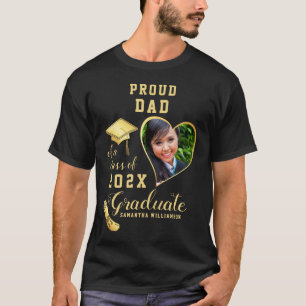 Aangepaste foto trotse papa eindexamenklas 2026 t-shirt