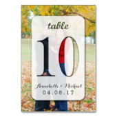 Aangepaste Foto Trouwtafel Nummer Kaart 10 (Voorkant)