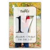 Aangepaste Foto Trouwtafel Nummer Kaart 17 (Achterkant)