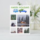 Aangepaste foto Truck Camper Caravan Kerstkaart (Staand voorkant)