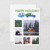 Aangepaste foto Truck Camper Caravan Kerstkaart (Voorkant / Achterkant)
