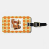 Aangepaste foto trui achtergrond bagagelabel (Voorkant horizontaal)