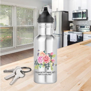 Aangepaste foto (twee kanten) Artwork Slogan Name Waterfles