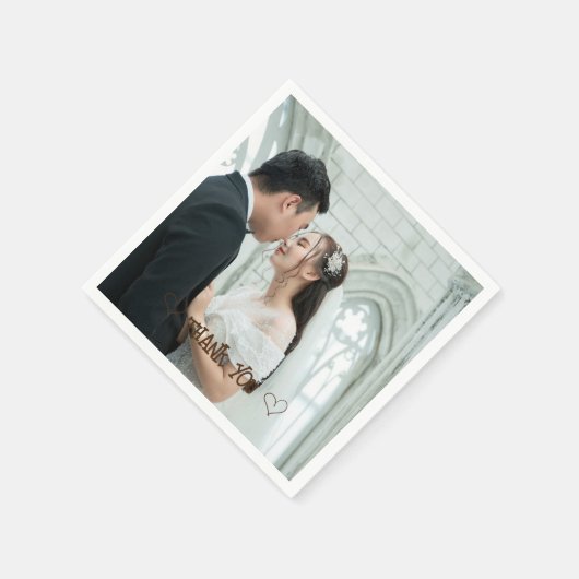 Aangepaste foto typografie servet (Hoek)