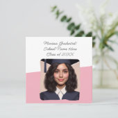 Aangepaste foto-typografie voor afstudeeraankondig kaart (Staand voorkant)