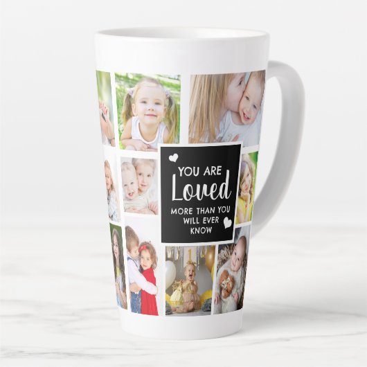Aangepaste foto U bent geliefd Latte Mok (Rechterhoek)