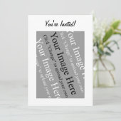 Aangepaste foto-uitnodiging Sjabloon Kaart (Staand voorkant)