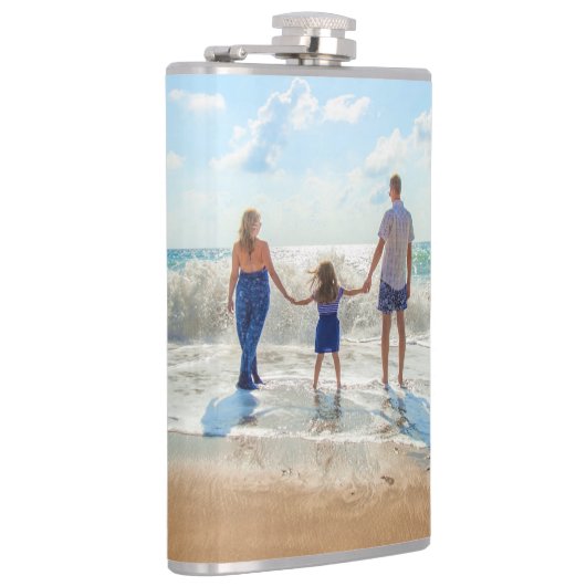 Aangepaste foto - uniek uw eigen ontwerp, op maat heupfles (Rechts)