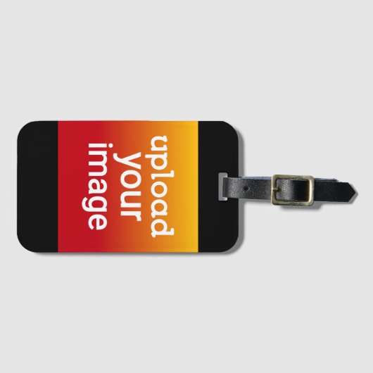 Aangepaste foto-upload bagagelabel (Voorkant (horizontaal))