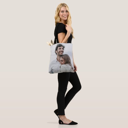 Aangepaste foto Upload Design Uw eigen dubbelzijdi Draagtas (Op model)