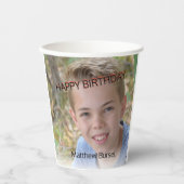 Aangepaste foto-upload 🎈 Monogram Papieren Bekers (Voorkant)