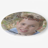 Aangepaste foto uploaden 🎈 Monogram Papieren Bordje (Gekanteld)