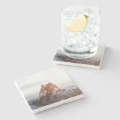 Aangepaste foto uploaden Voeg je eigen ontwerp-Afb Stenen Onderzetter (Zijkant)