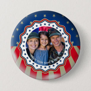 Aangepaste foto USA-militair - Veteraan- en gedenk Ronde Button 7,6 Cm