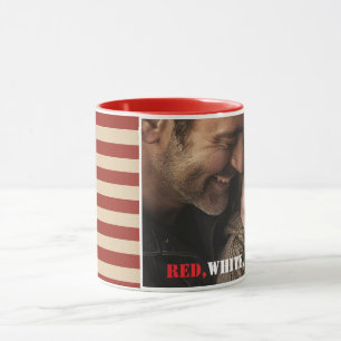 Aangepaste Foto USA Vlag Mok – Rood Wit & Jij