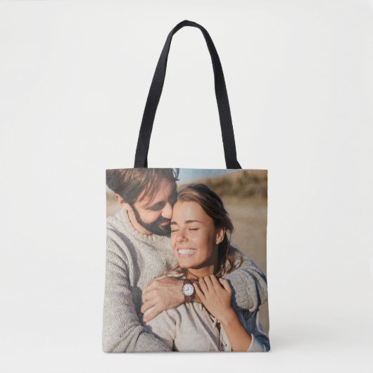 Aangepaste foto Uw eigen 2 Afbeeldingen Dubbelzijd Draagtas (Voorkant)