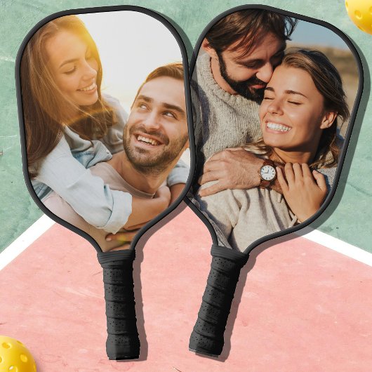 Aangepaste foto Uw eigen 2 Afbeeldingen Dubbelzijd Pickleball Paddle