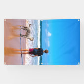 Aangepaste foto - Uw eigen ontwerp - Ik hou van mi Spandoek (Horizontaal)