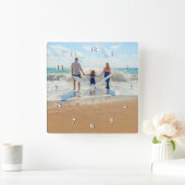 Aangepaste foto - uw eigen ontwerp - reeks vierkante klok (Huis)