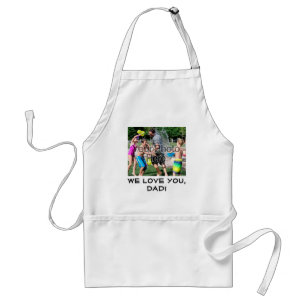 Aangepaste foto-Vaderdag Apron Standaard Schort