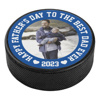 Aangepaste foto-Vaderdag Hockey Puck