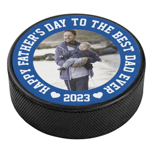 Aangepaste foto-Vaderdag Hockey Puck (3/4)