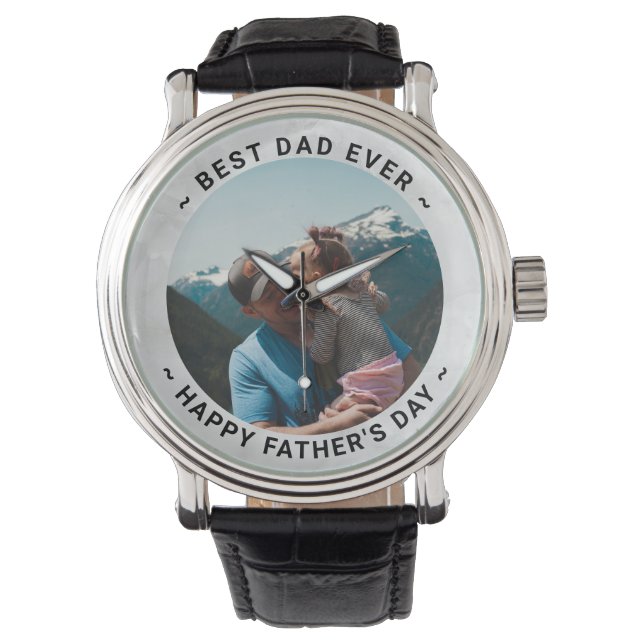 Aangepaste foto vaderdag horloge (Voorkant)