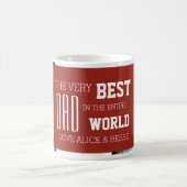 Aangepaste foto-Vaderdag rood Koffiemok (Center)