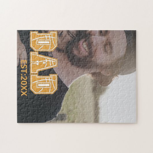 Aangepaste foto Vaderdag Sport Pap Basketball Pap Legpuzzel (Horizontaal)