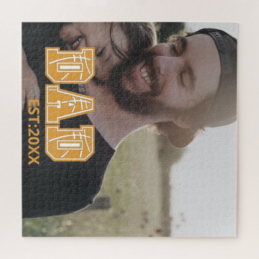 Aangepaste foto Vaderdag Sport Pap Basketball Pap Legpuzzel (Horizontaal)