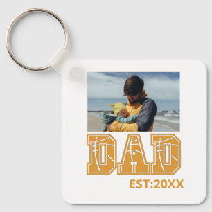 Aangepaste foto Vaderdag Sport Pap Basketball Pap Sleutelhanger