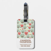 Aangepaste foto-Valentijn hart en snor Bagagelabel (Achterkant verticaal)