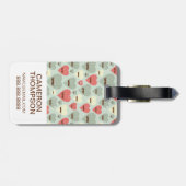 Aangepaste foto-Valentijn hart en snor Bagagelabel (Achterkant horizontaal)