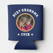 Aangepaste foto van beste grootmoeder ooit blikjeskoeler (Achterkant)