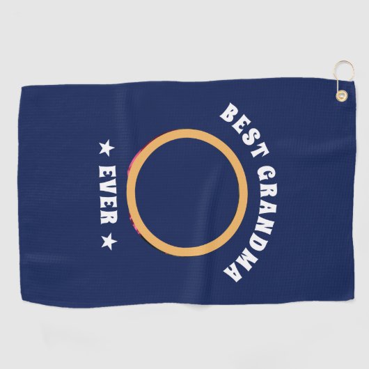 Aangepaste foto van beste grootmoeder ooit golfhanddoek (Horizontaal)