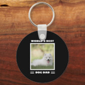 Aangepaste foto van beste hond van de wereld Aange Sleutelhanger (Voorkant)