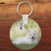 Aangepaste foto van beste hond van de wereld sleutelhanger (Voorkant)