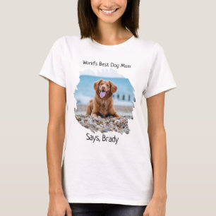 Aangepaste foto van beste hond van de wereld t-shirt