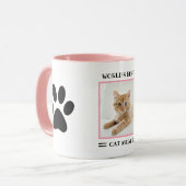 Aangepaste foto van beste kat mam ter wereld geper mok (Voorkant links)